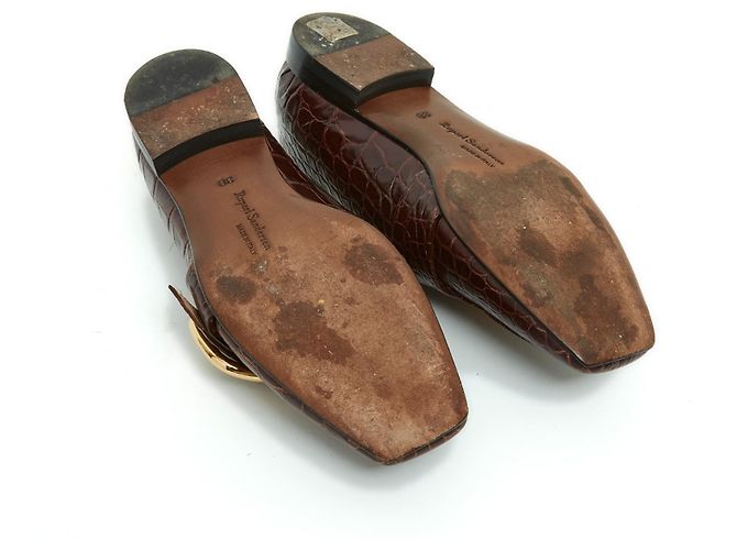 Rupert Sanderson CHARMER MARRONE CROCOLIKE EU38 - vista 5