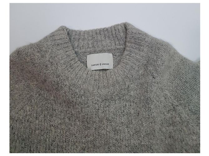 Maglione Samsoe & Samsoe grigio in lana - vista 3