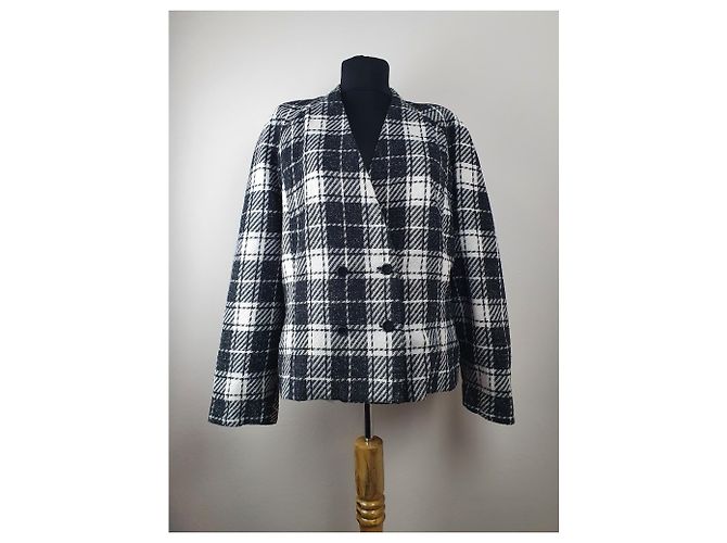 Blazer Joseph Ribkoff Tartan Nero Bianco - vista 2