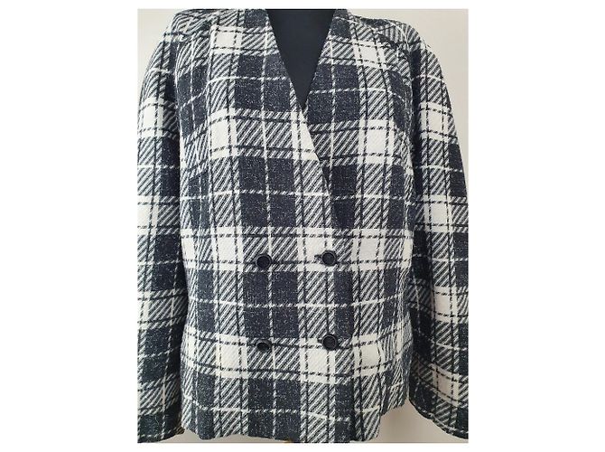 Blazer Joseph Ribkoff Tartan Nero Bianco - vista 3