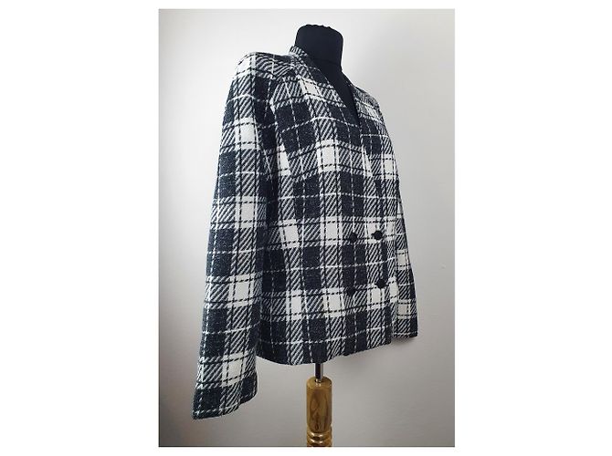 Blazer Joseph Ribkoff Tartan Nero Bianco - vista 4