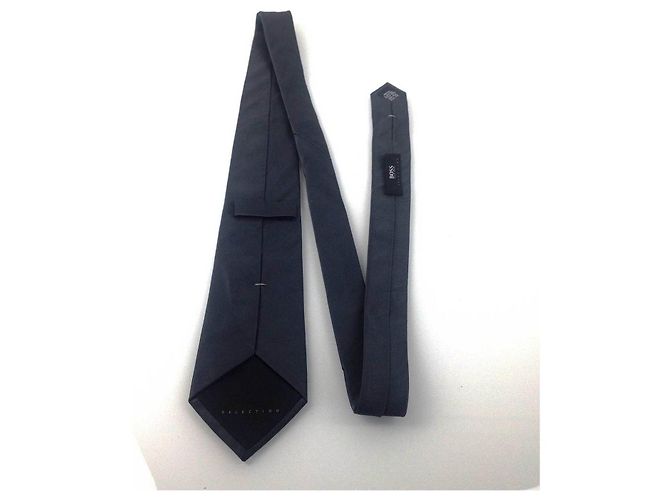 HUGO BOSS Selection 100% Silk Gray Men’s Neck Tie Necktie - view 3
