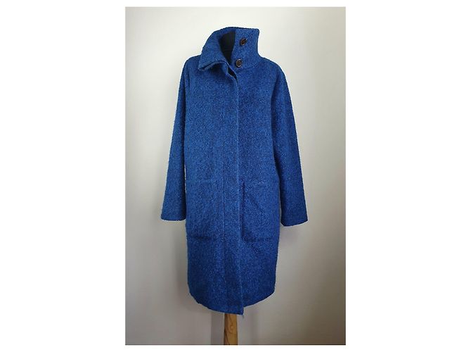Ganni Washington St. Coat Blue Wool Blend - view 2
