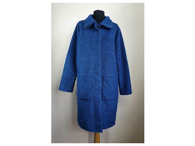 Ganni Washington St. Coat Blue Wool Blend - view 3