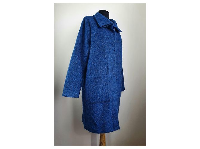 Ganni Washington St. Coat Blue Wool Blend - view 5