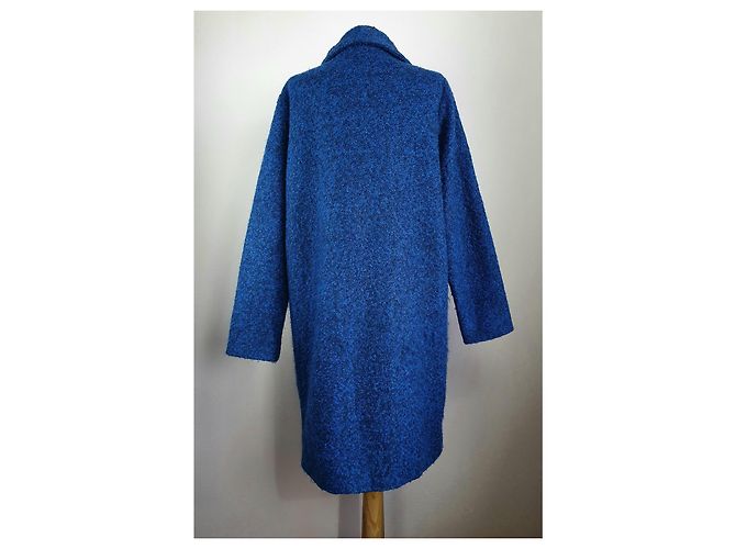 Ganni Washington St. Coat Blue Wool Blend - view 6