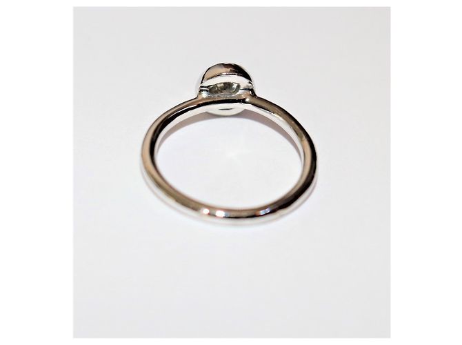 Autre Marque Diamant Solitärring aus Weißgold 18k 0,52 ct Größe 52 Silber - Ansicht 5