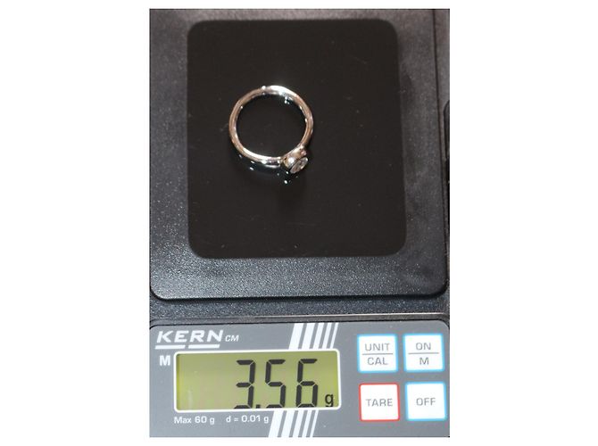 Autre Marque Diamant Solitärring aus Weißgold 18k 0,52 ct Größe 52 Silber - Ansicht 8