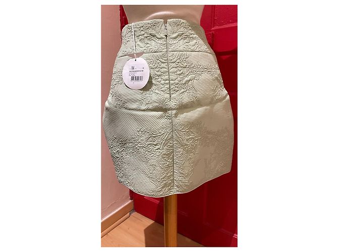 Falda Chloé de algodón y poliamida verde Talla 36 - vista 2