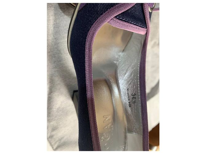 Zapatos de tacón Hogan Opty en tela azul - vista 5