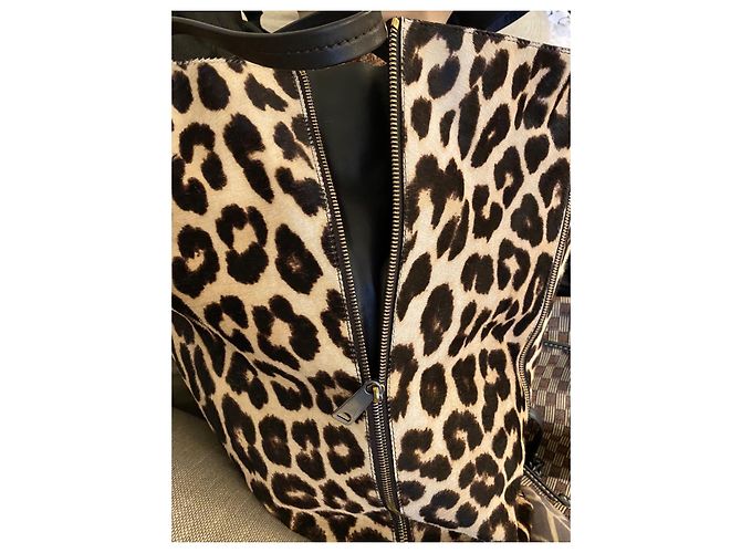 Céline Animal Print Pony-style Calfskin Tote Bag - view 8