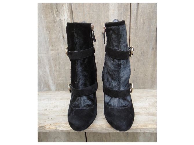 Botas Lanvin de piel de ciervo negras talla 37 Negro - vista 2