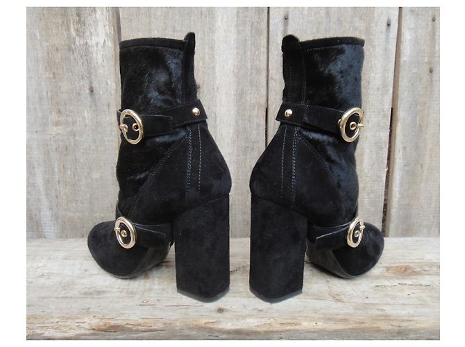 Botas Lanvin de piel de ciervo negras talla 37 Negro - vista 3