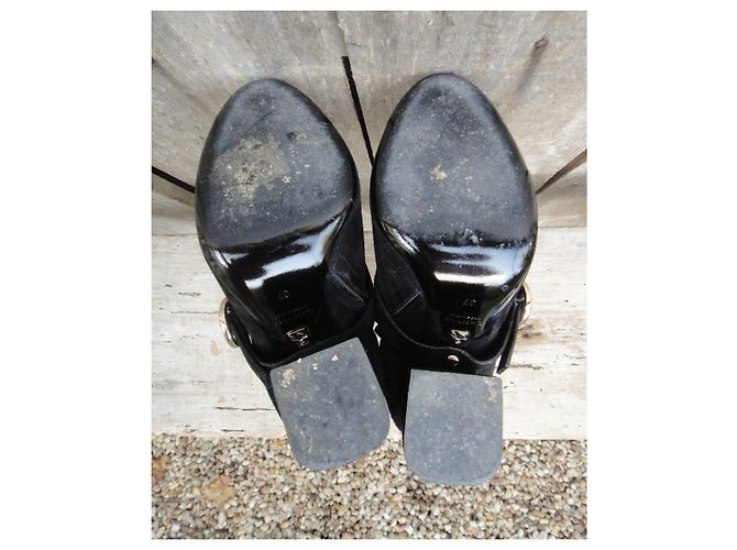 Botas Lanvin de piel de ciervo negras talla 37 Negro - vista 4