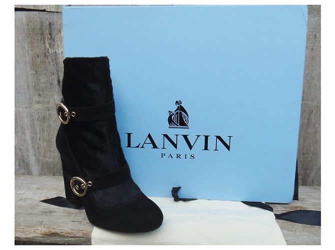 Botas Lanvin de piel de ciervo negras talla 37 Negro - vista 6