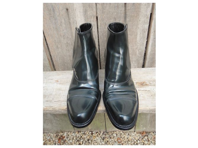 Botas Prada de piel negras 38,5 Negro - vista 3