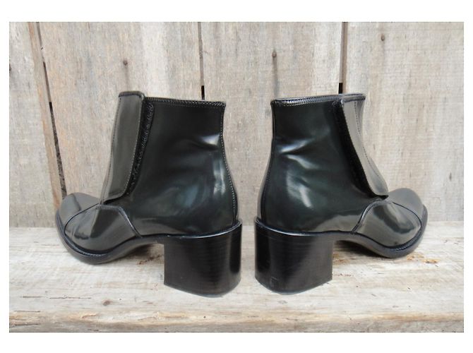 Botas Prada de piel negras 38,5 Negro - vista 4