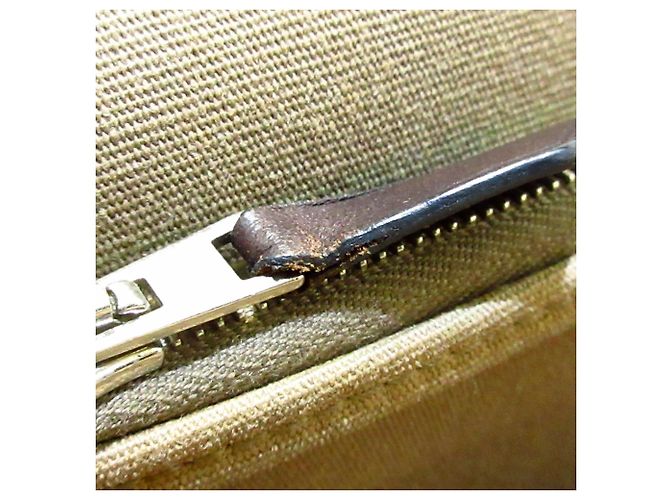 Hermès Hermes Brown Cabag Elan Canvas Satchel Marrone - vista 8