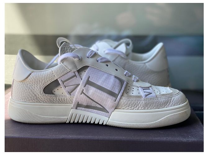 Valentino Garavani SNEAKERS VL BASSE7N IN pelle di vitello E NASTRI Bianco - vista 2