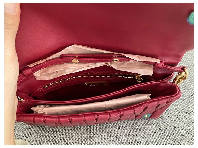 Bolsa Miu Miu de couro napa acolchoado Ruby Red Vermelho - vista 6
