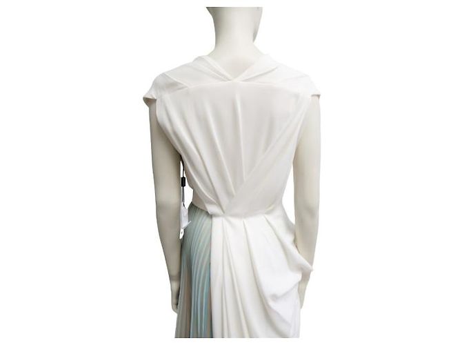 Exclusivo vestido largo "Vionnet" de la línea "Orchidea" Blanco - vista 10