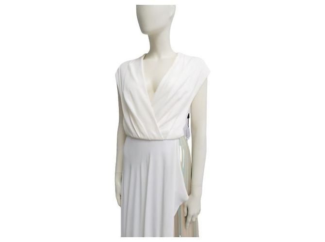 Exclusivo vestido largo "Vionnet" de la línea "Orchidea" Blanco - vista 2
