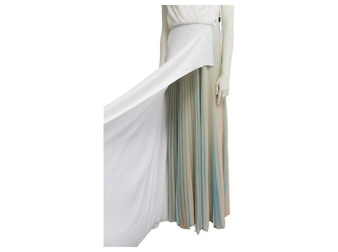Exclusivo vestido largo "Vionnet" de la línea "Orchidea" Blanco - vista 3
