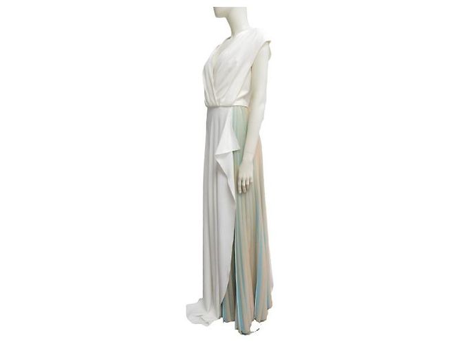Exclusivo vestido largo "Vionnet" de la línea "Orchidea" Blanco - vista 4