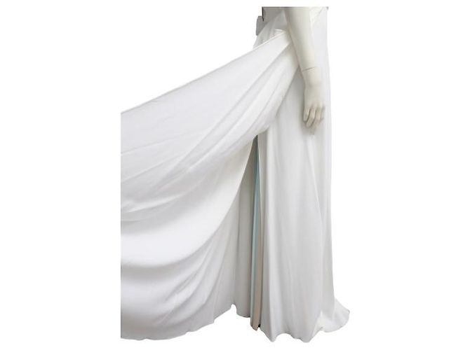 Exclusivo vestido largo "Vionnet" de la línea "Orchidea" Blanco - vista 7