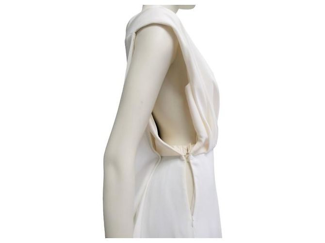 Exclusivo vestido largo "Vionnet" de la línea "Orchidea" Blanco - vista 8