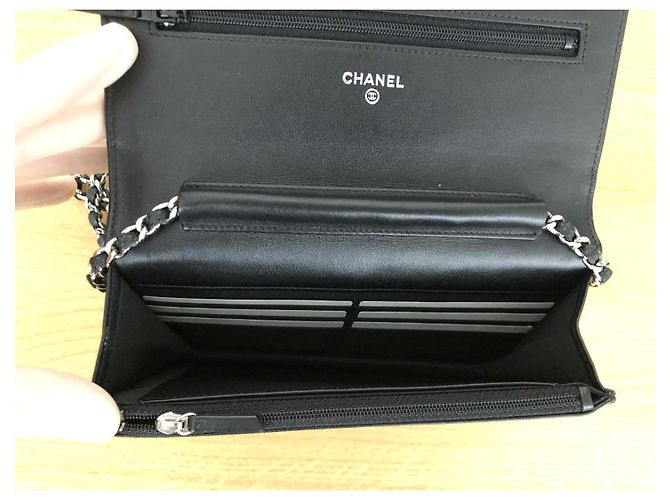 Wallet On Chain Portafoglio Chanel Timeless CC su catena Nero - vista 12