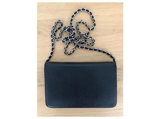 Wallet On Chain Portafoglio Chanel Timeless CC su catena Nero - vista 4