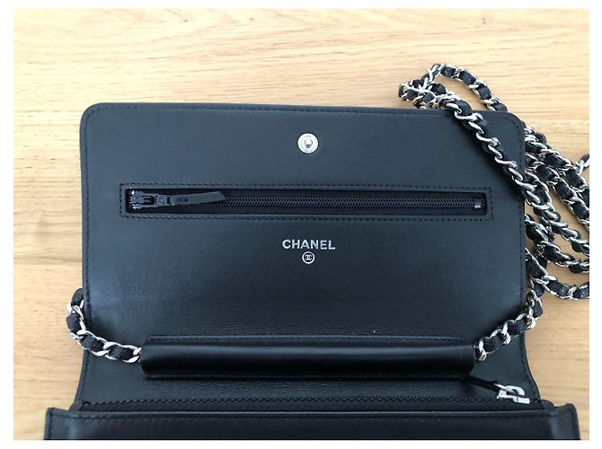 Wallet On Chain Portafoglio Chanel Timeless CC su catena Nero - vista 6