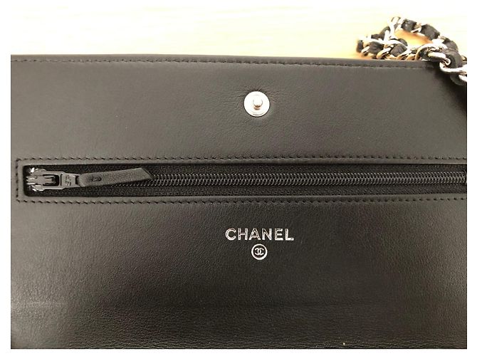 Wallet On Chain Portafoglio Chanel Timeless CC su catena Nero - vista 7