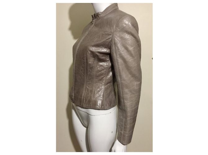 Marc Cain Leather jacket with 2 way zip - view 2