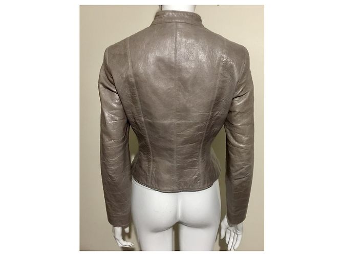 Marc Cain Leather jacket with 2 way zip - view 3