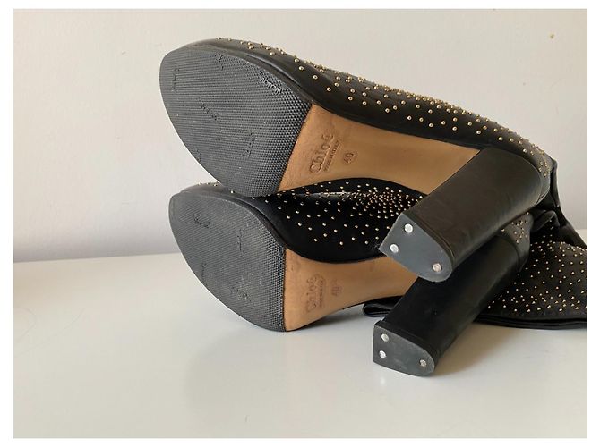 Chloé Lederstiefel Schwarz Größe 40 - Ansicht 7