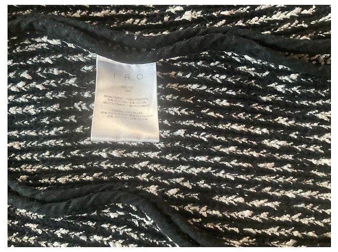 Iro Jacke Schwarz Weiß Baumwolle Polyester Größe 40 - Ansicht 4