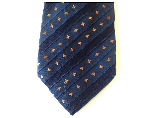 JOOP! Cravatta cravatta in seta blu con stelle gialle - vista 3