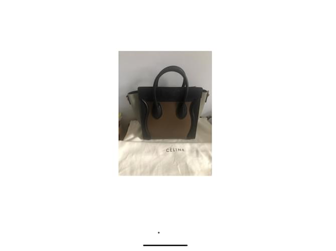 Luggage Céline Borsa da viaggio Nano con tracolla Marrone Nero Taupe - vista 2
