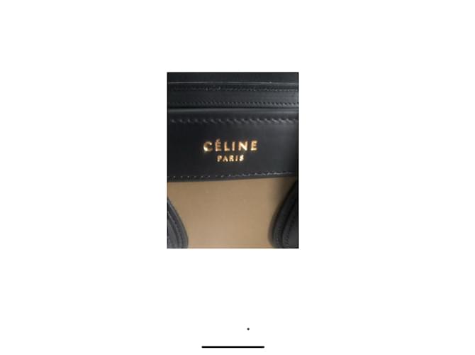 Luggage Céline Borsa da viaggio Nano con tracolla Marrone Nero Taupe - vista 8