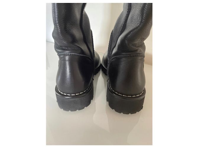 Cambon Chanel Biker-Stiefel Schwarz - Ansicht 5