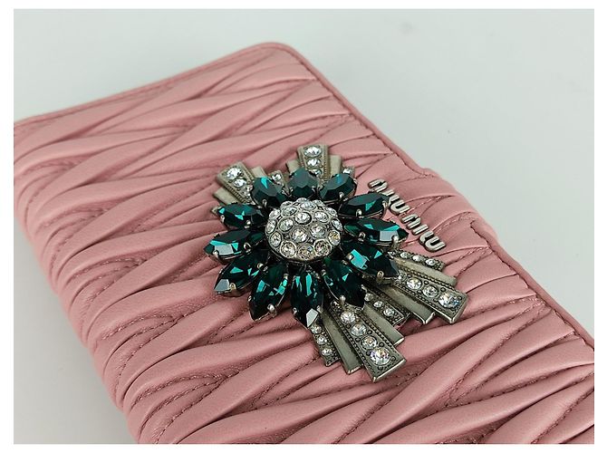Miu Miu I-phone case in pelle Rosa - vista 3
