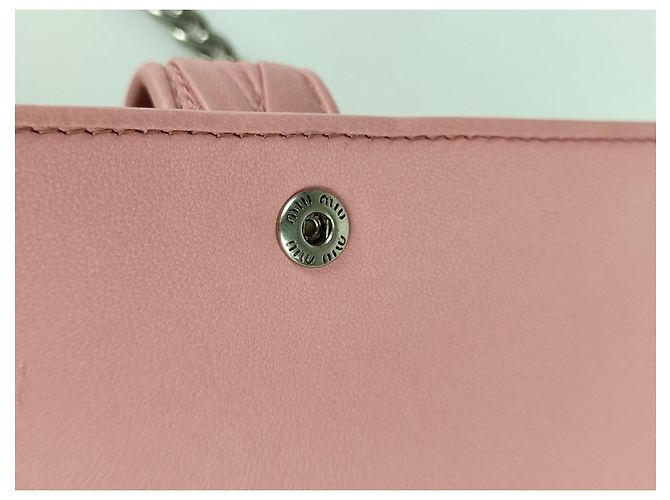 Miu Miu I-phone case in pelle Rosa - vista 8