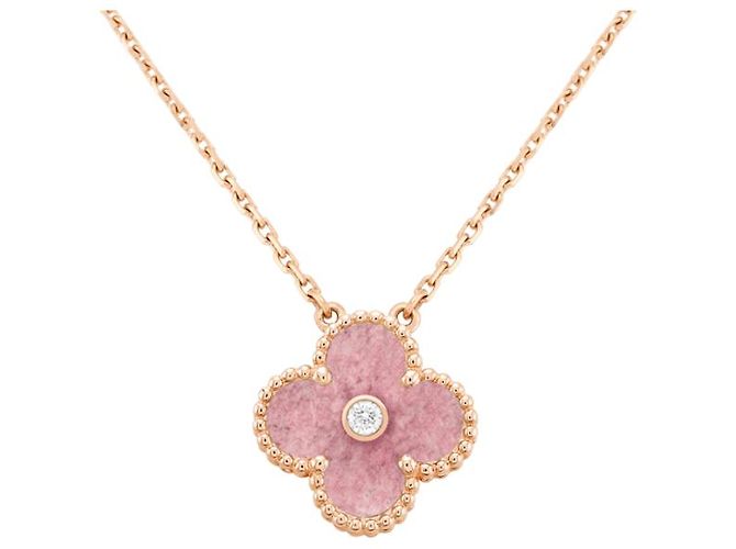 Van Cleef & Arpels 2021 Pendente Holiday in oro rosa con diamante rodonite - vista 2