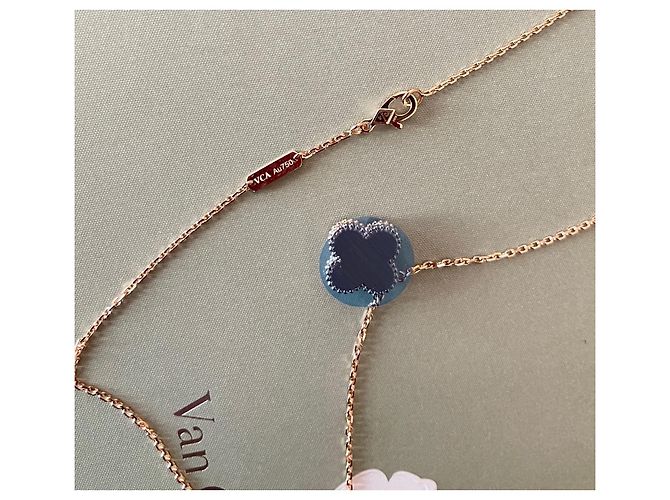 Van Cleef & Arpels 2021 Pendente Holiday in oro rosa con diamante rodonite - vista 9