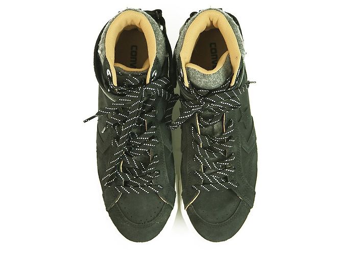 Scarpe da ginnastica imbottite grigie in pelle nera Converse All Star da uomo 8.5 Nero - vista 2