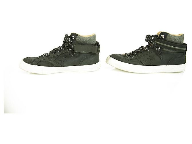 Scarpe da ginnastica imbottite grigie in pelle nera Converse All Star da uomo 8.5 Nero - vista 4