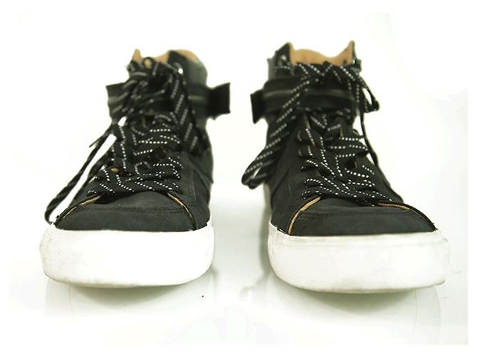 Scarpe da ginnastica imbottite grigie in pelle nera Converse All Star da uomo 8.5 Nero - vista 6