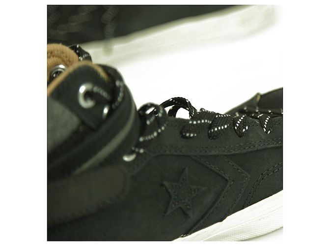 Scarpe da ginnastica imbottite grigie in pelle nera Converse All Star da uomo 8.5 Nero - vista 8